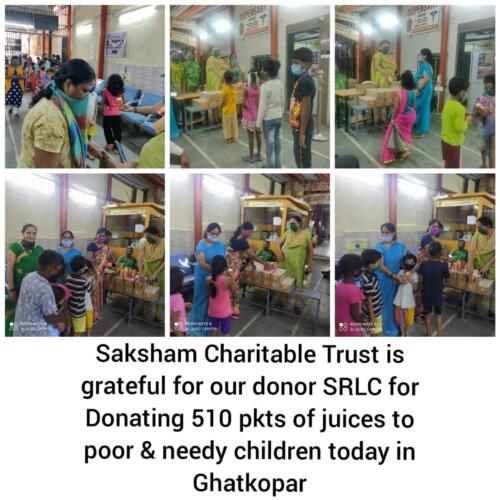 provided juice to needy children